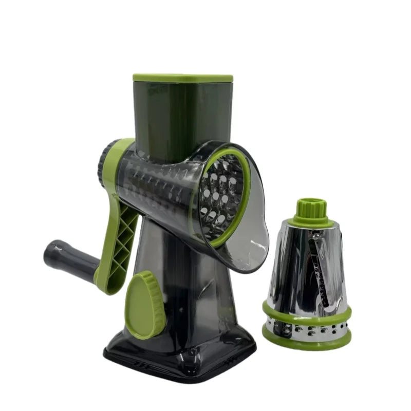 3 in 1 Multi-function Drum Vegetable Chopper Hand-operated Potato Slice Chopper Pressed Vegetable Grinder Peeled Garlic Chopper