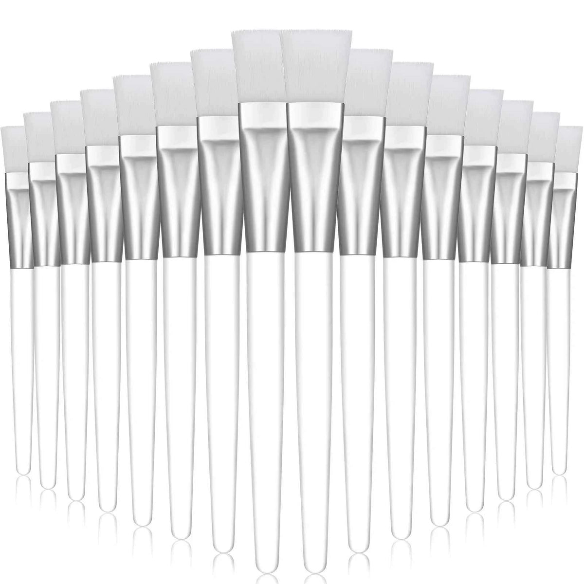 Set Of 16 Facial Mask Applicator Brushes With Nylon Bristles