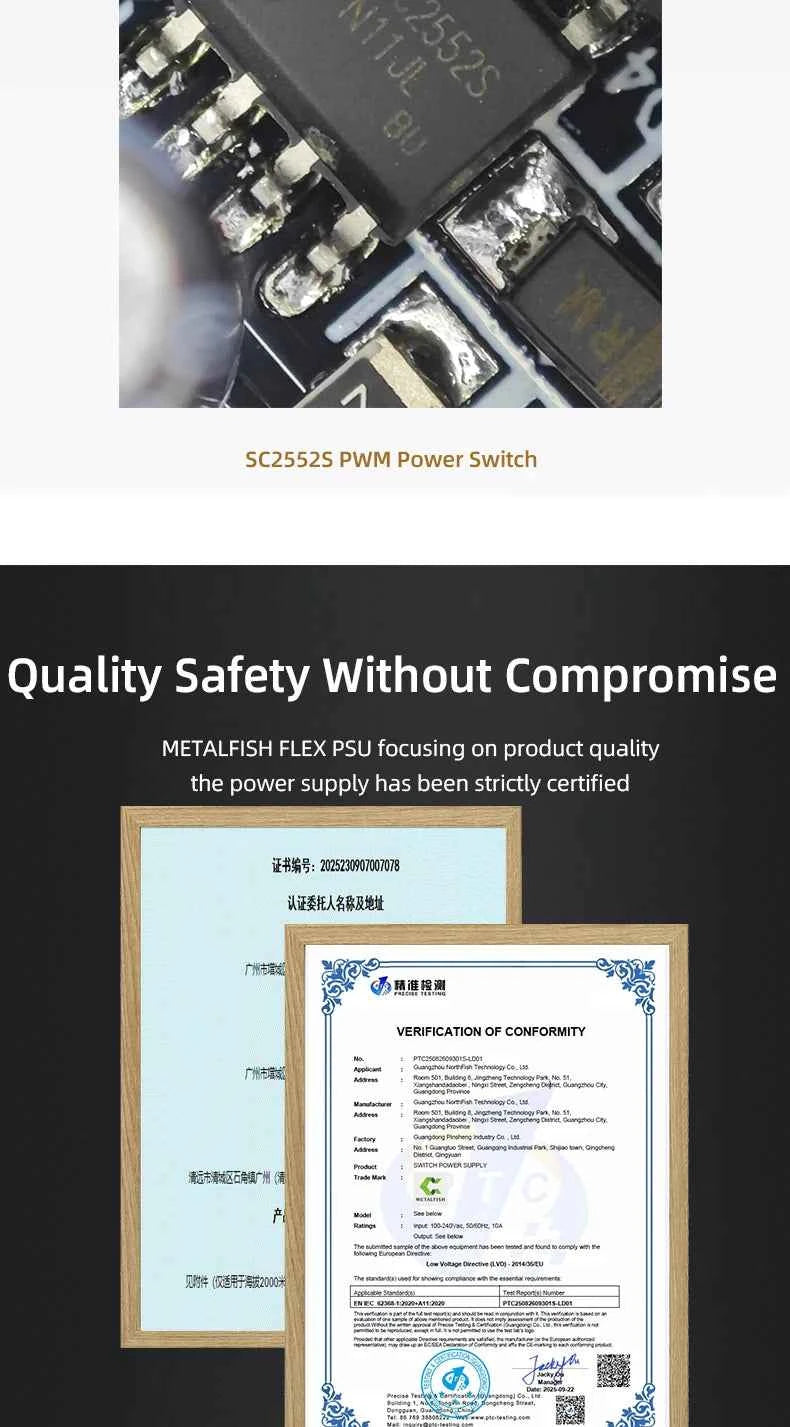 METALFISH Flex 300W Modular Power Supply Small 1U Computer PSU Flex-ATX For ITX Mini PC POS AIO(220V~240V)