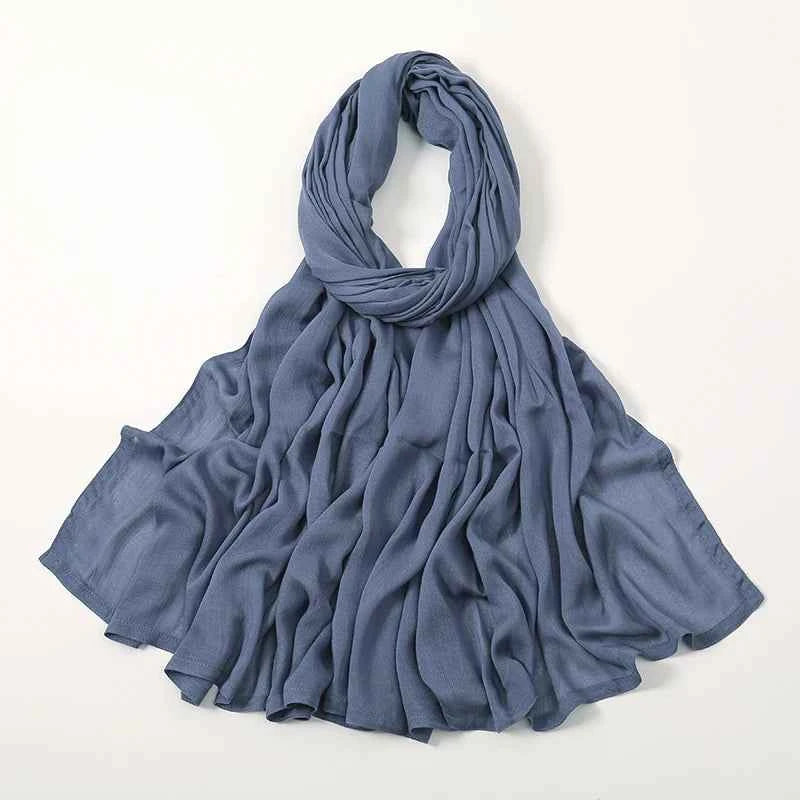 New Muslim Hijabs for Women Scarf Thin Plain Shawls Femme Musulman Soft Viscose Rayon Headscarf Islamic Turban Headband 190x85cm