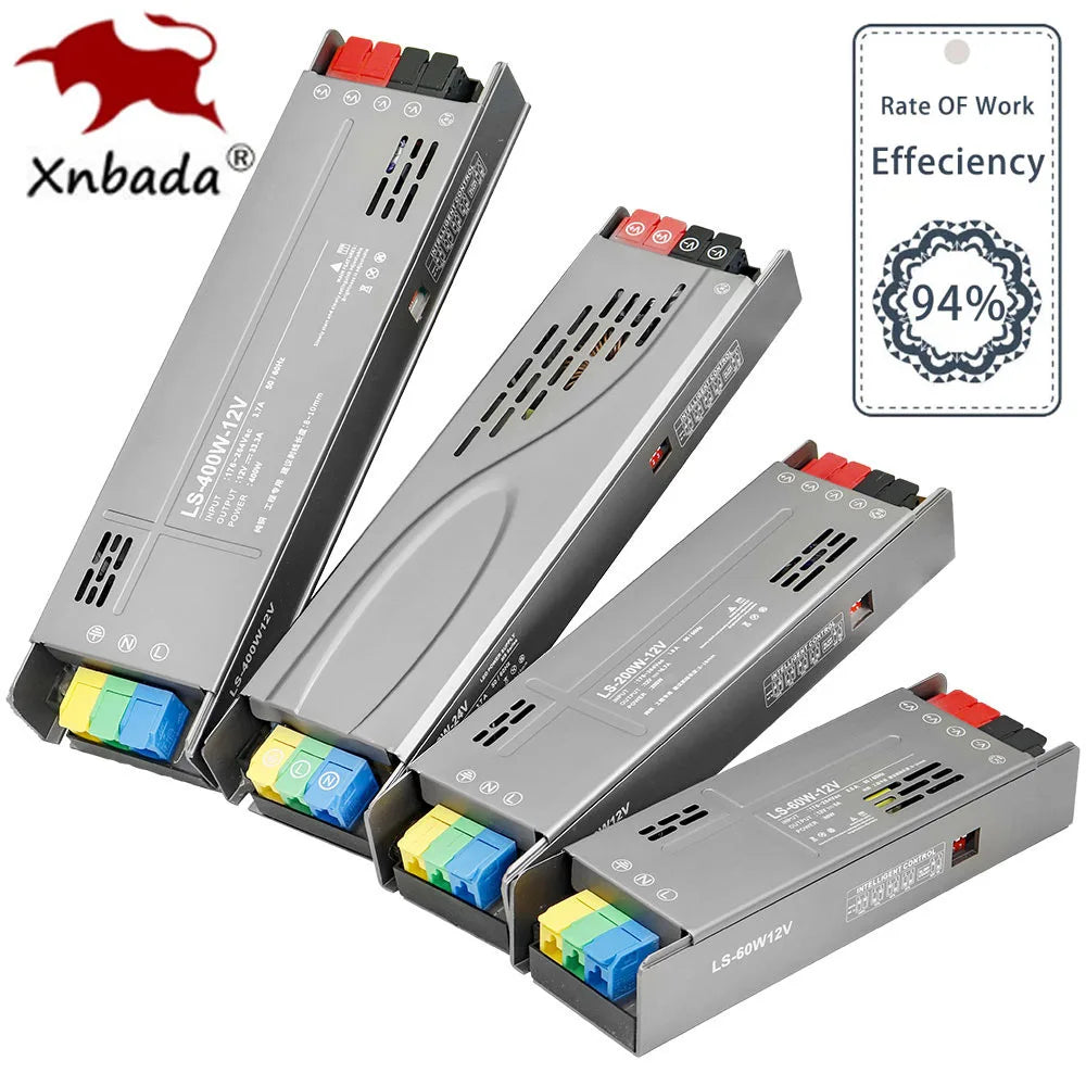 LED Power Supply Lighting Transformers 60W 100W 200W 300W 400W AC170-264V to DC12V/24V Adapter Driver For Led Strip Lights