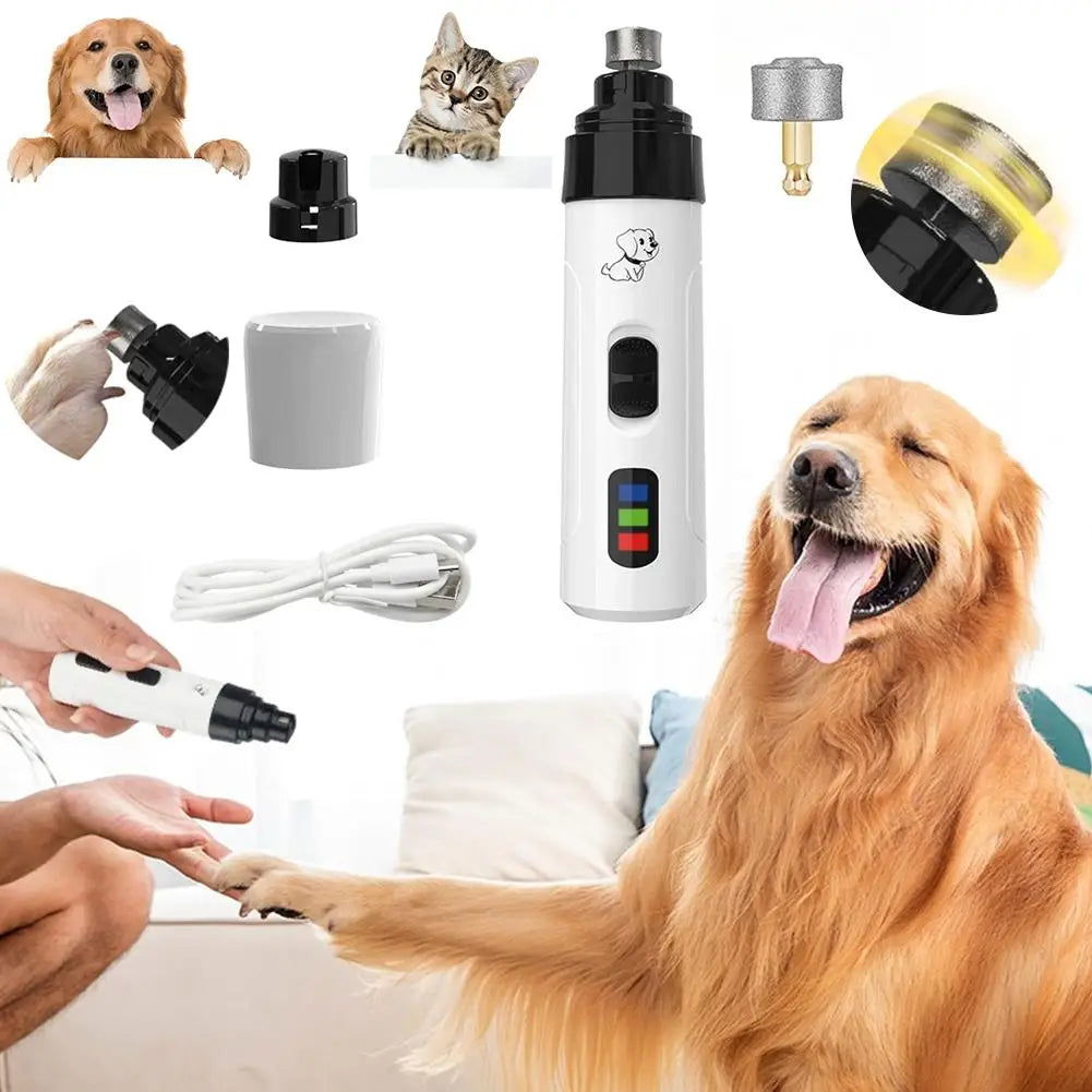 Dog Nail Trimmer Electric Dog Nail Grinder Puppy Cat Nail Clippers Professional Pet Grooming Gadget Diamond Bit Replacement Head