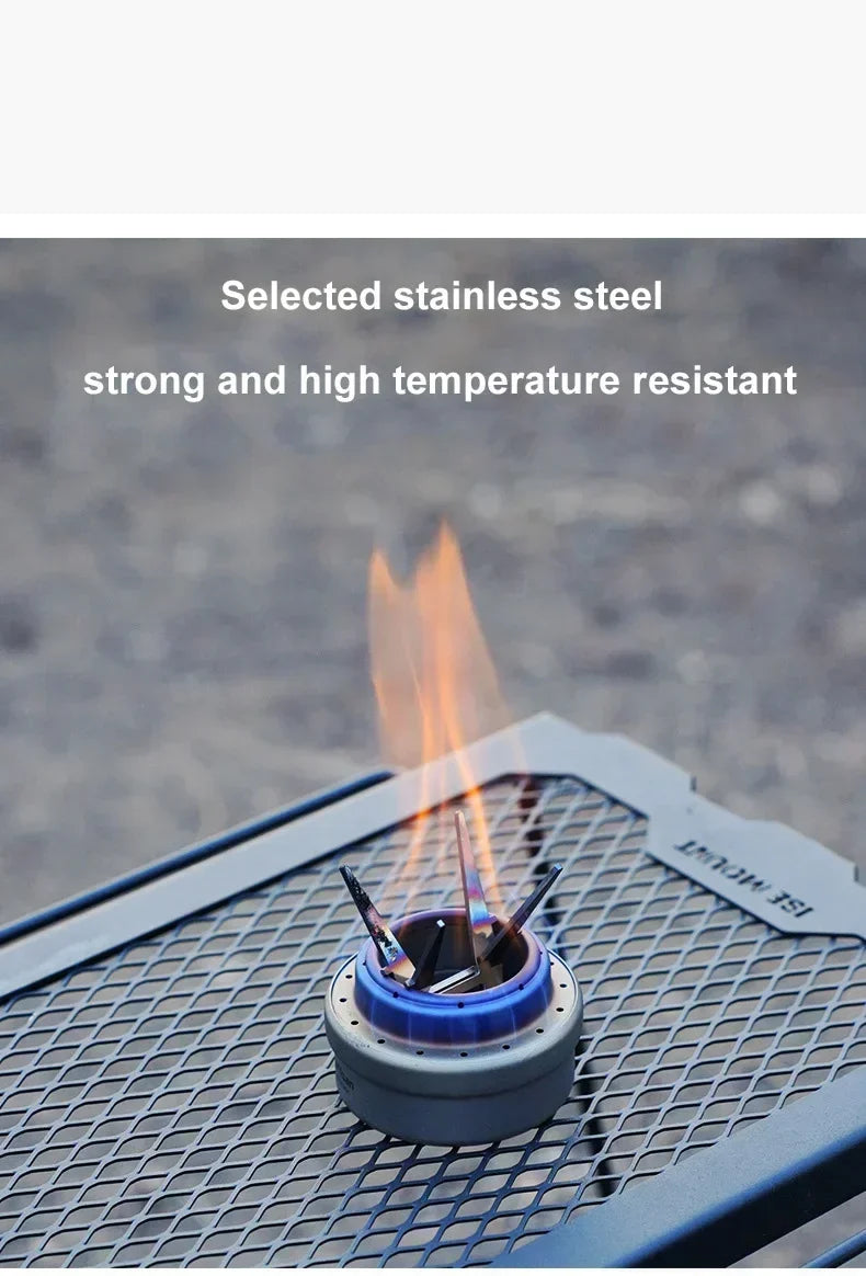  Alcohol Stove Pot Stand Portable Water Kettle Holder Detachable Four-corner Kettle Bracket Outdoor Camping Accessories Tool