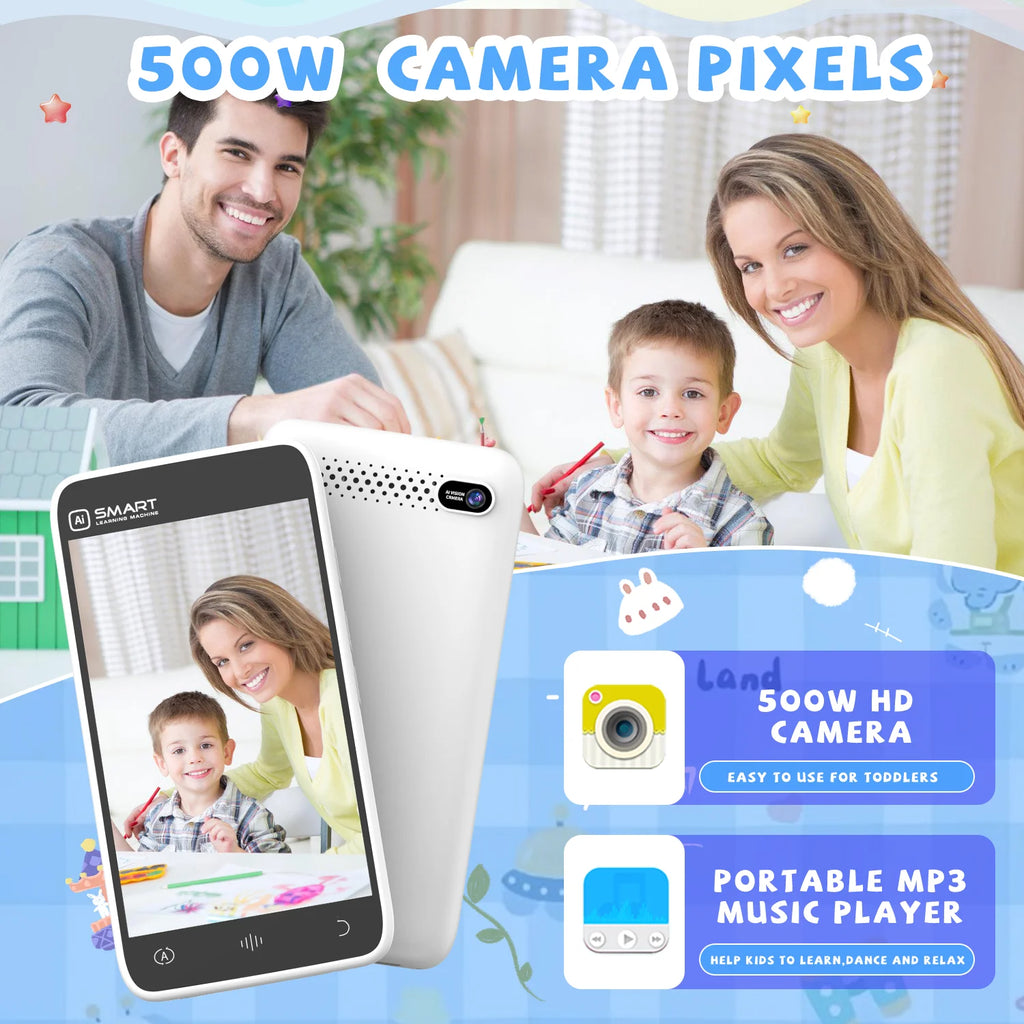 Kids Toys Smart Phone With 3.97" Touchscreen Dual Cameras 220+ Games Toddler Cell Phones Learning Toys for Children Festive Gift