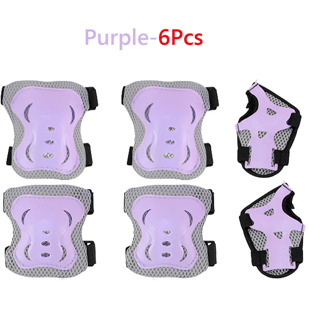 Kids Knee Pads Elbow Pads Age 3-7 Toddler Boys Girls, 6 In 1 Protective Gear Safety Set with Wrist Guard for Skating Cycling Ne