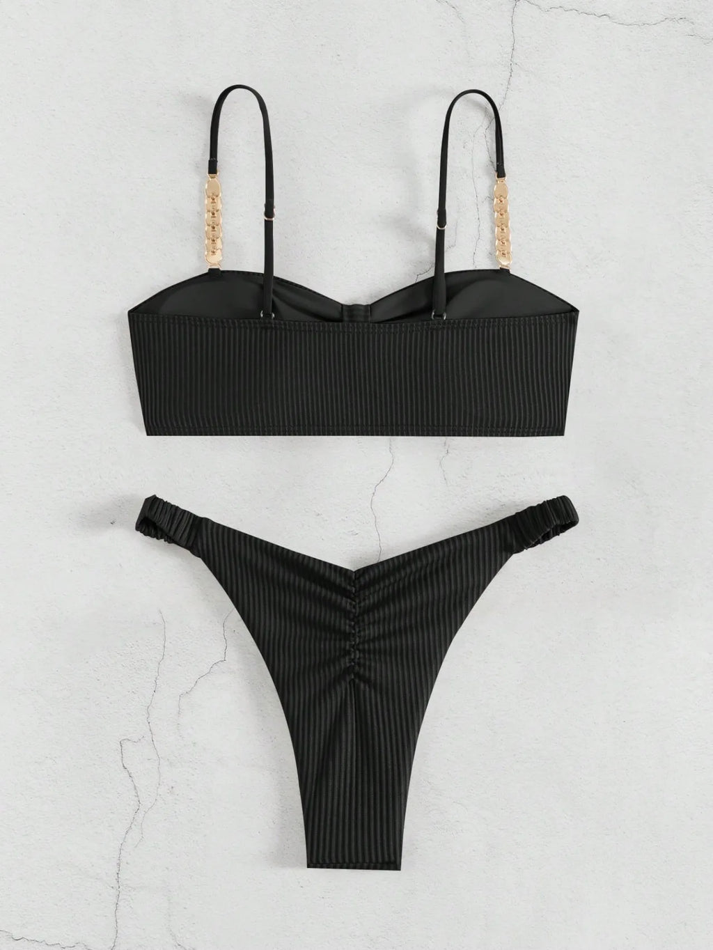Sexy Front Bow Push Up Bikini Set 2026 Women Metal Strap Hollow Out Bra Pleate Thong Swimsuit Summer Bathing Suit White Swimwear