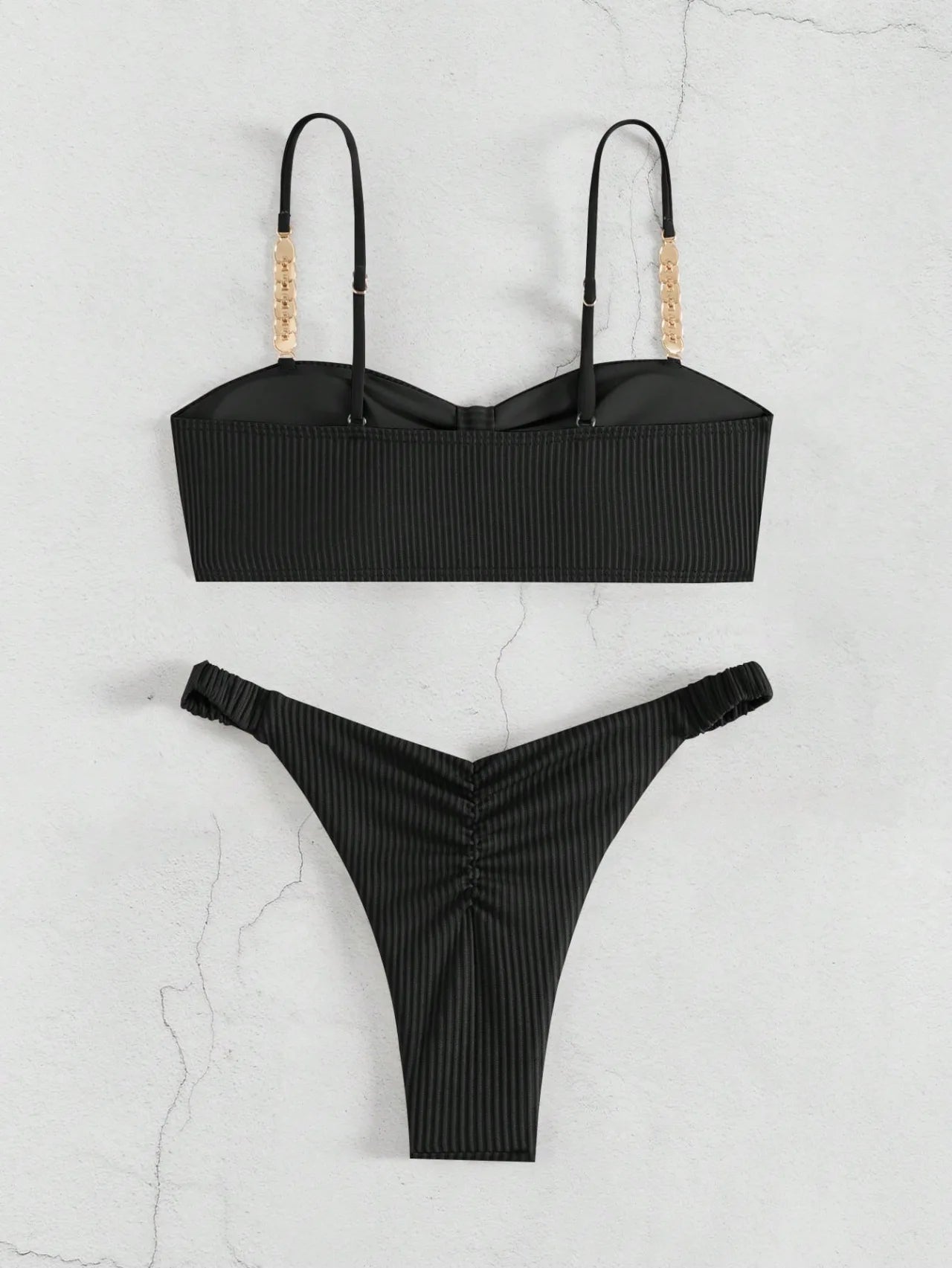Sexy Front Bow Push Up Bikini Set 2026 Women Metal Strap Hollow Out Bra Pleate Thong Swimsuit Summer Bathing Suit White Swimwear