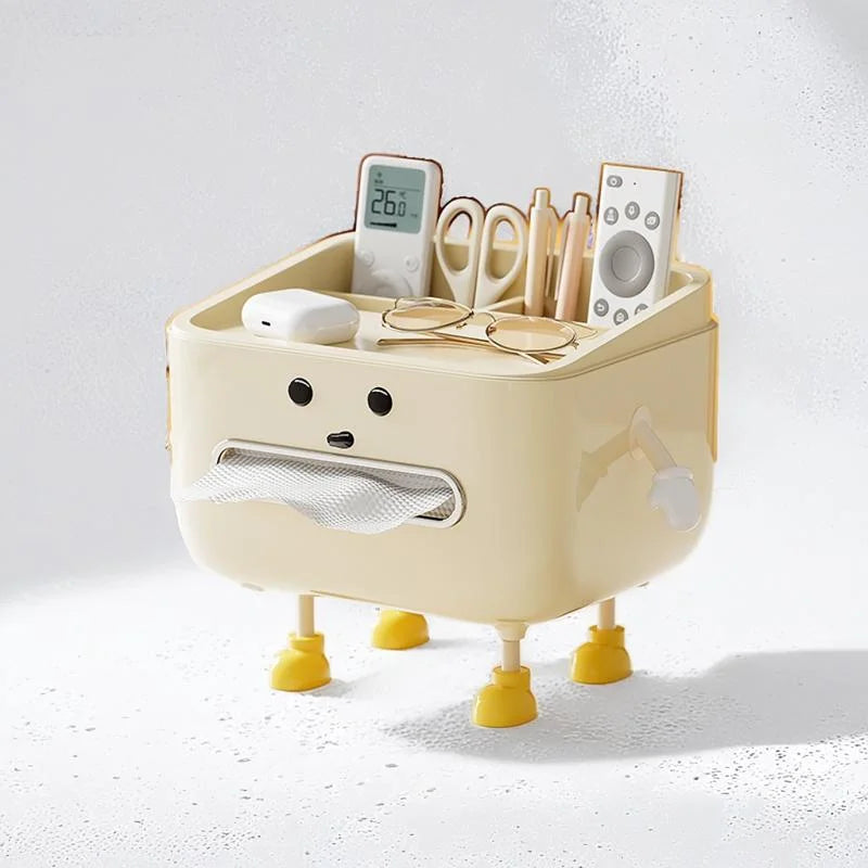 Back To School Paper Towel Box Household Living Room Bedroom Bedside Multi-function Student Dorm Desktop Organizer Box