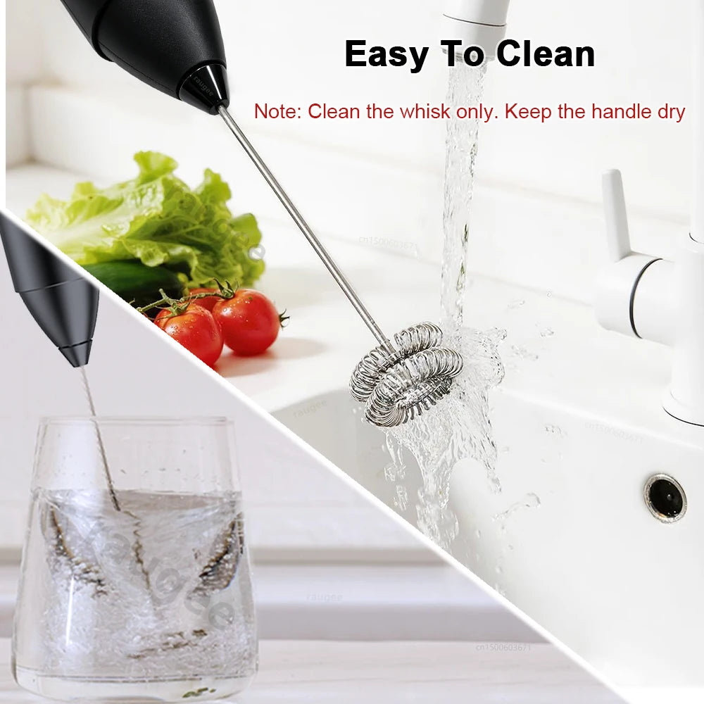 Wireless Milk Frother Mini Electric Handheld Foam Maker USB Rechargeable 3 Speeds Coffee Milk Mixer Electric Egg Beater