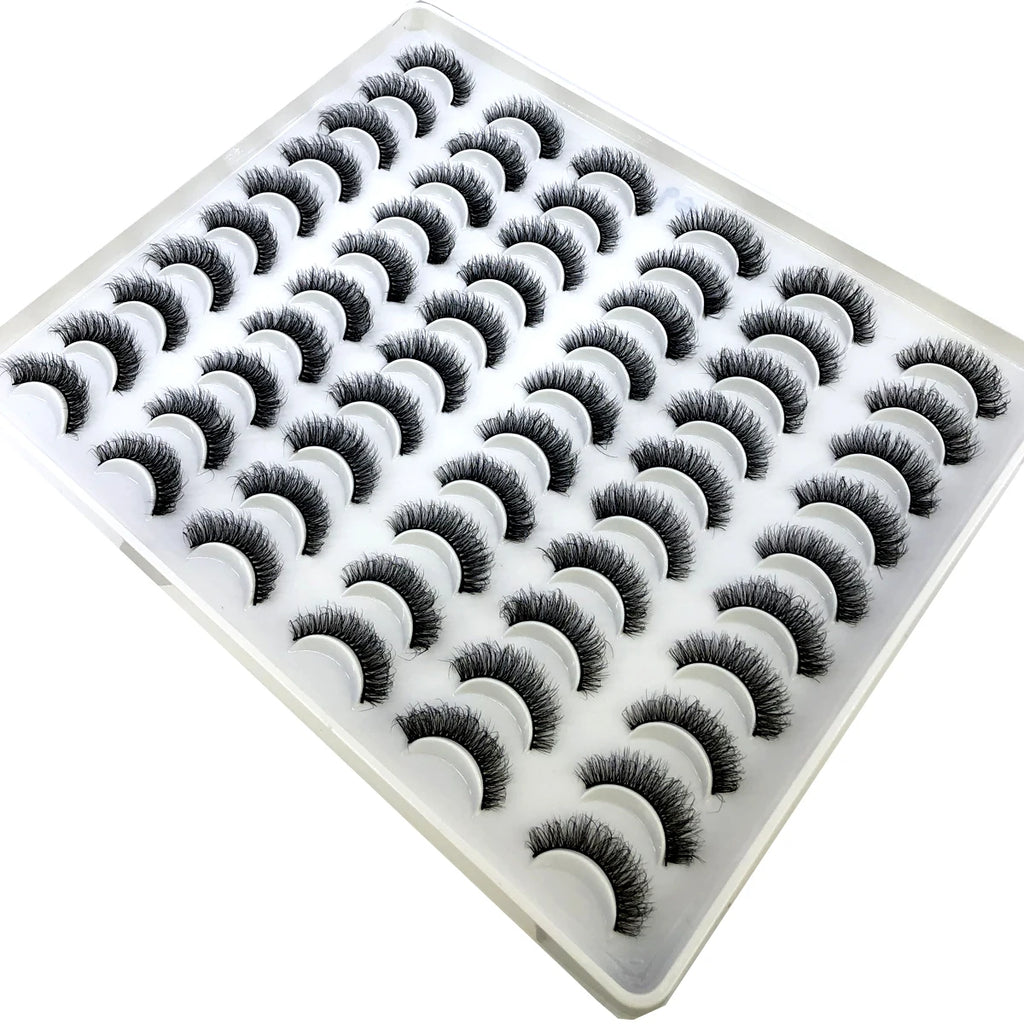 HBZGTLAD 30/40 pairs of natural long 3D artificial mink false eyelashes false eyelashes makeup set mink eyelashes extended eyela