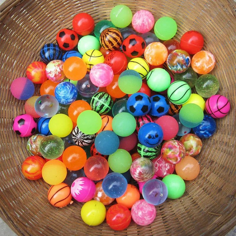 Rubber Bouncy Balls Bulk 27MM Party Favors For Boys Girls Prizes Birthday Gifts Kids Vending Machine Toys Balle Rebondissante