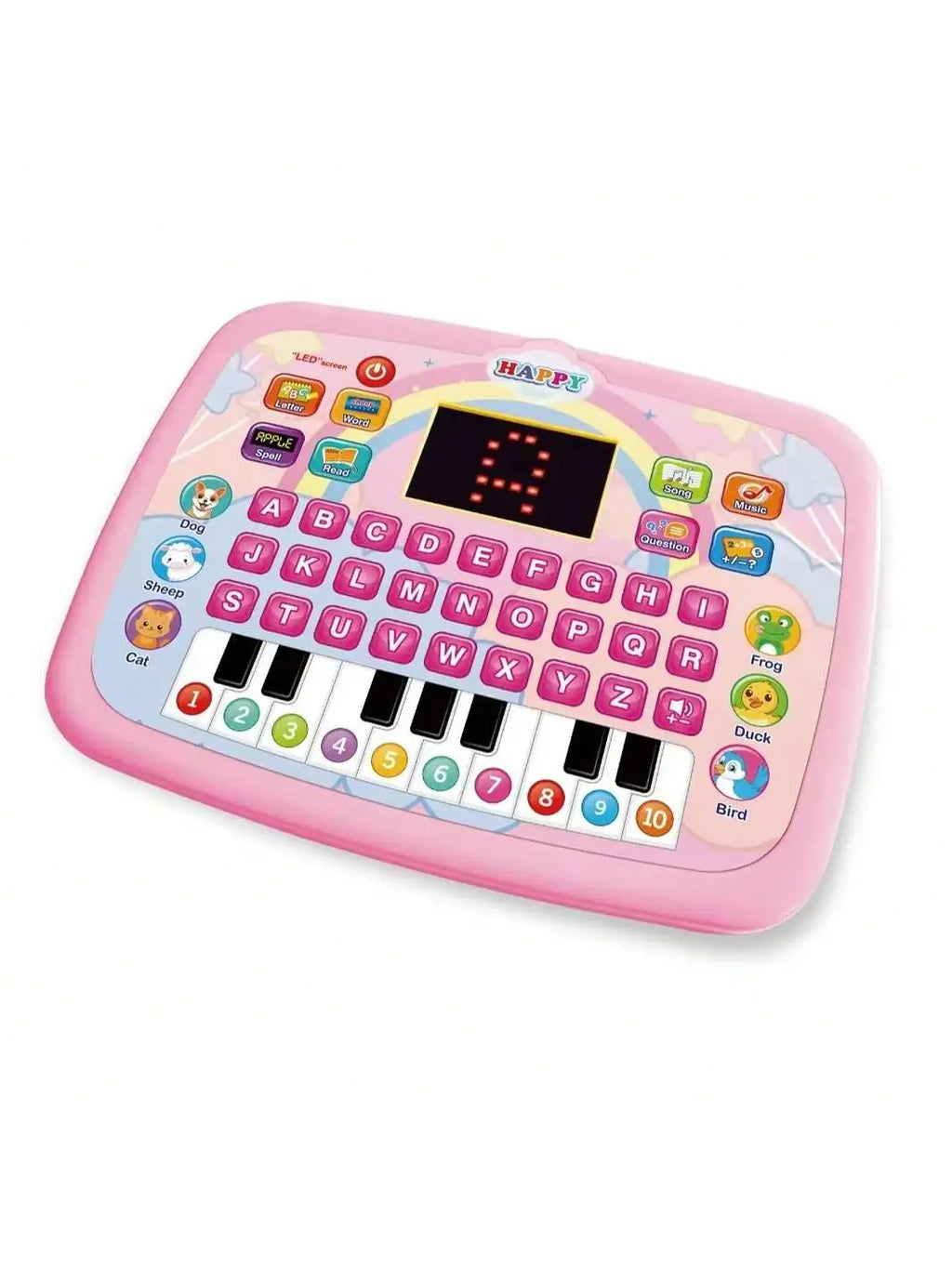 Kids Tablet Toddler Learning Pad with Teach Alphabet Numbers Word Music Math，Early Development Interactive Toy for Boys & Girls