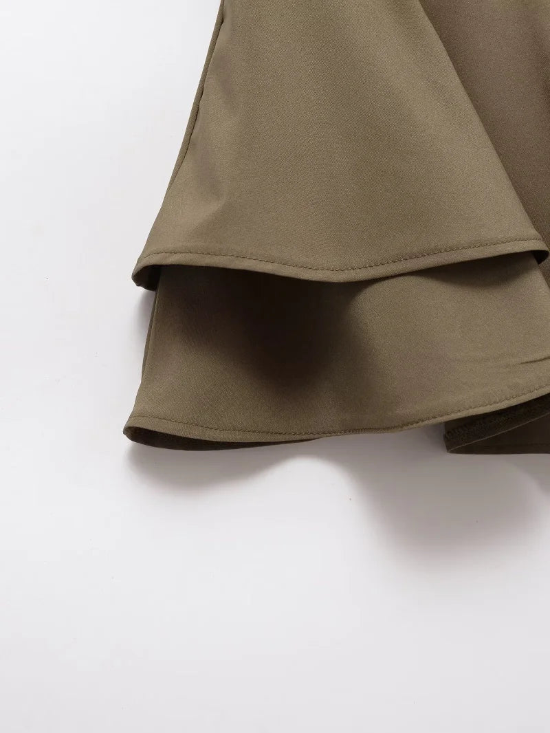 ETJ 2025  women's summer new sexy fashion hot girl style flouncy stacked decoration mid-waist short skirt pants