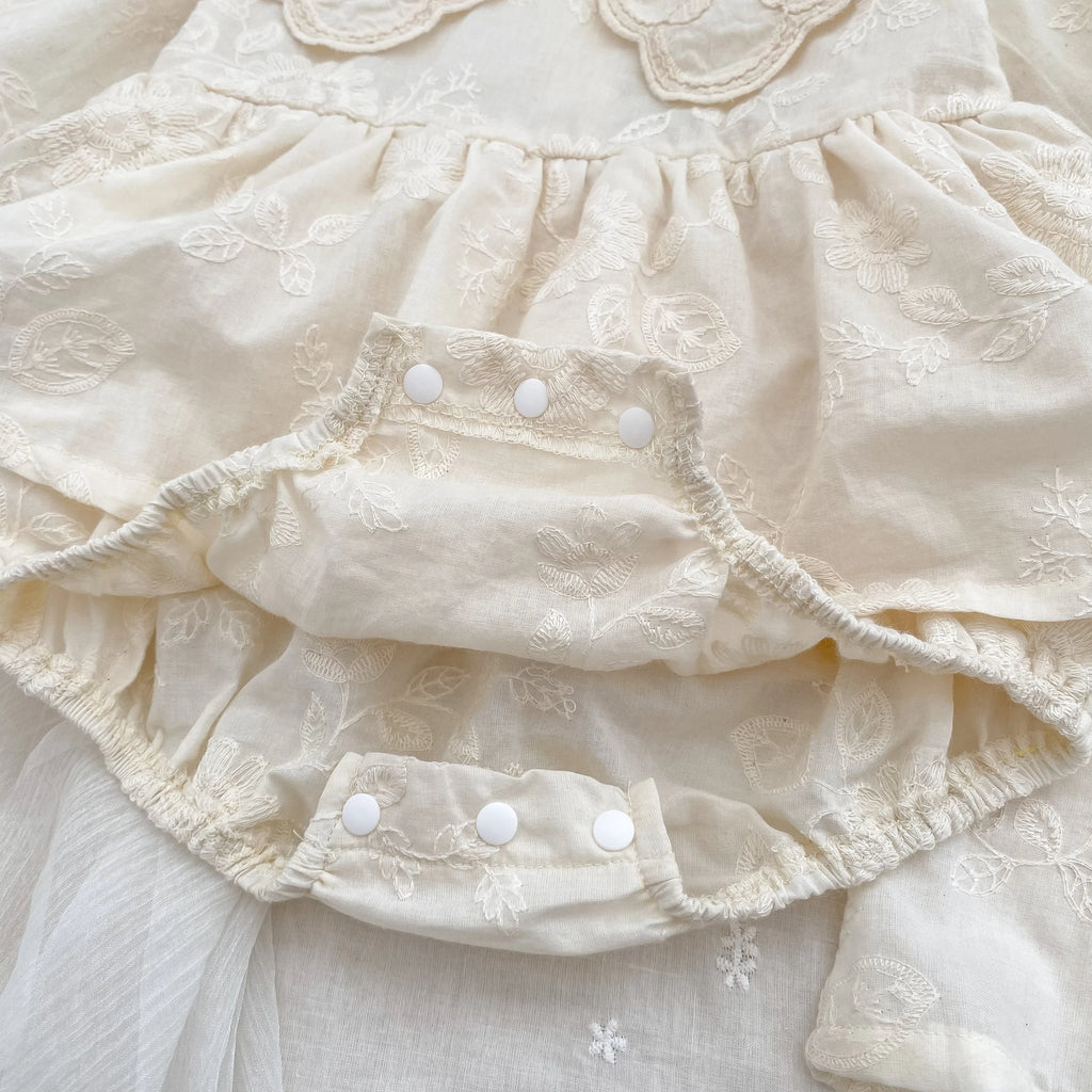 Autumn Baby Bodysuit Sisters Dress Flower Embroidery Dress Infant Girls Toddler Outfit  Baby Girls Rompers Family Sister Dress