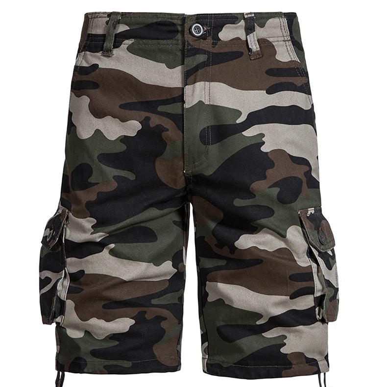 Tactical Cargo Shorts Men Camo Joggers Shorts Casual Outdoor Sports Half Pants Pocket Cotton Breathable Cargo Shorts