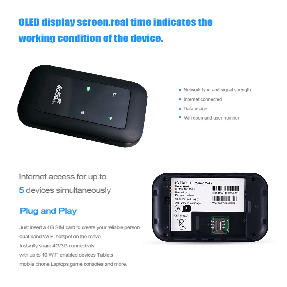 4G LTE outer Portable Pocket 150Mbps WiFi Repeater Signal Amplifier Network Expander Mobile Hotspot Pocket Wireless Mifi Modem