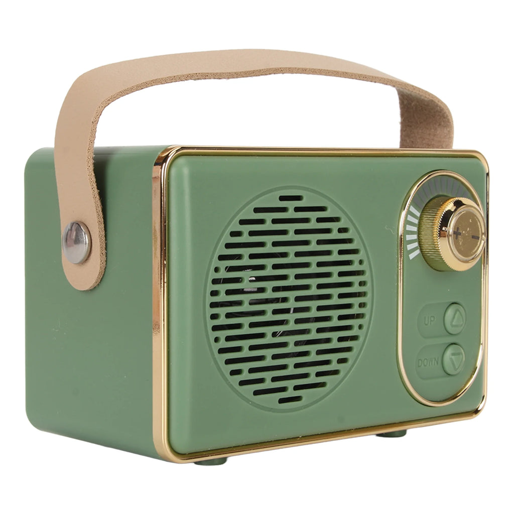 Retro Bluetooth 5.0 Speaker Classic Mini Bluetooth Speaker Supports TF/AUX/USB Ports Rechargeable MP3 Player Camping Party Gift
