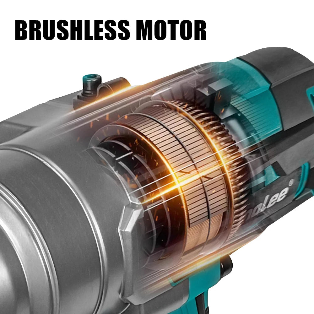 Kamolee 5000 N.M Torque 1 Inch Brushless Electric Impact Wrench Lithium-Ion Battery For 18V 21V Battery