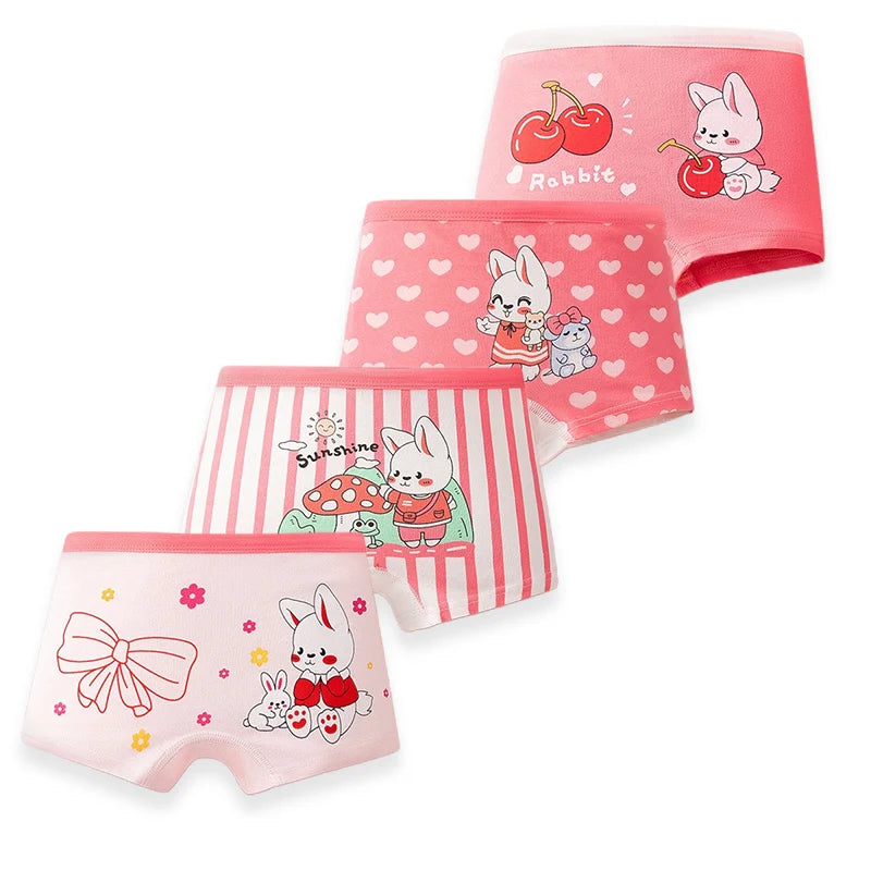 Multipack Girls Panties Lovely Character Pattern Cartoon Girls Boxer Briefs Soft Cotton Kids Underwear Washable Children Boxers