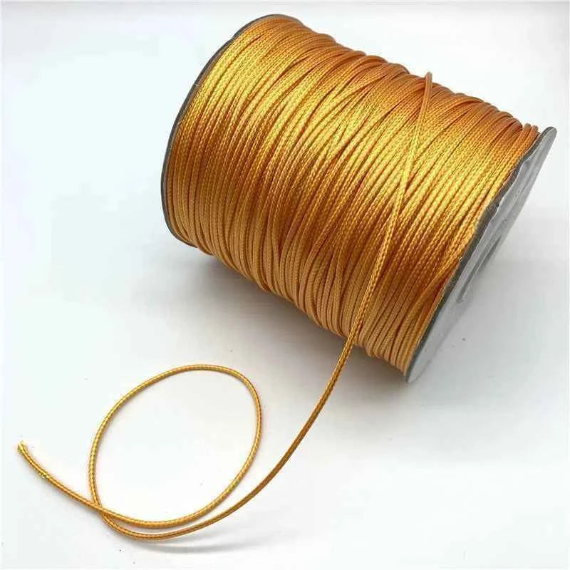 0.5mm 0.8mm 1mm 1.5mm 2mm Black Waxed Cotton Cord Waxed Thread Cord String Strap Necklace Rope For Jewelry Making