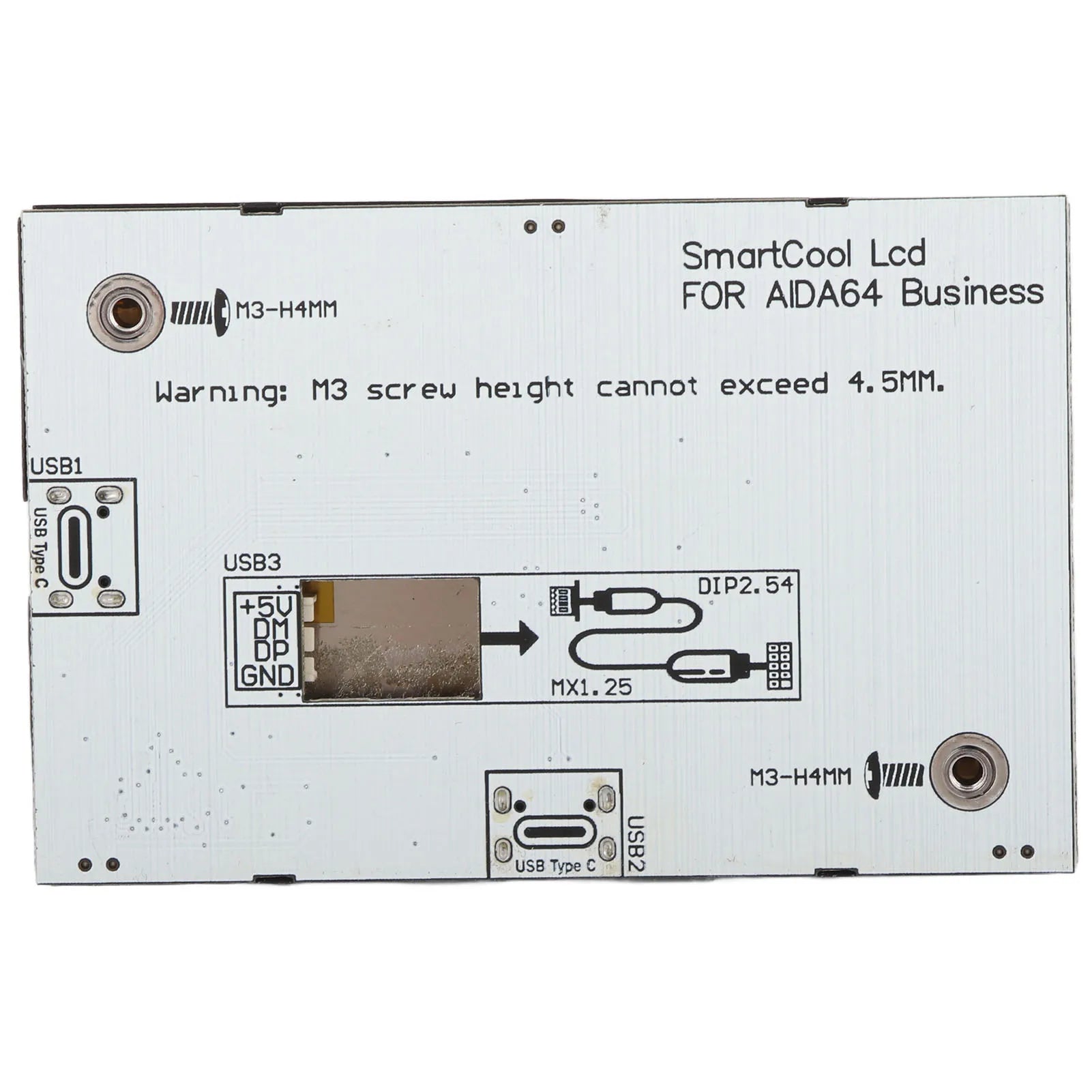 3.5in Computer Temp Monitor Dual USB Port IPS Mini Display CPU Data Monitor with Visual Theme Editor for GPU RAM HDD
