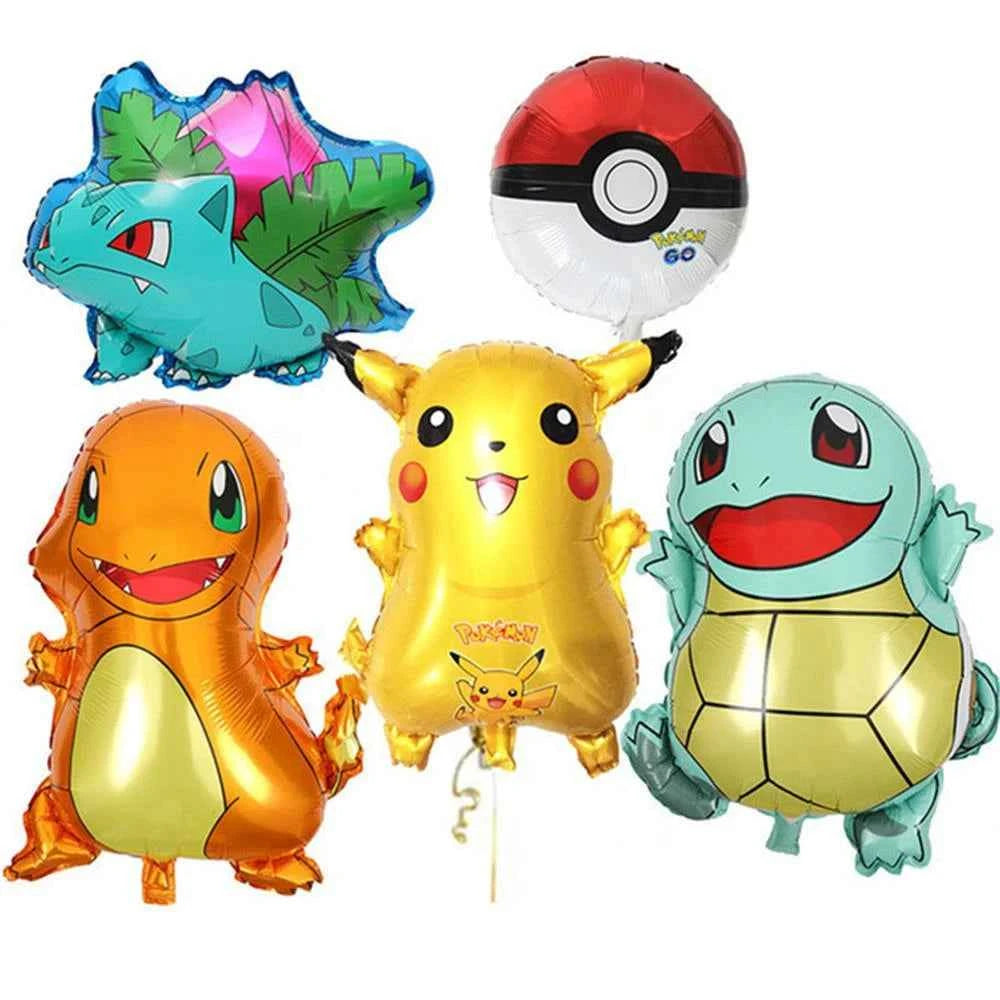 Pokemons Party Birthday Decoration Happy Pikachu Theme Tableware Cups Plates Balloons Banner Supplies Kids Favors Baby Shower