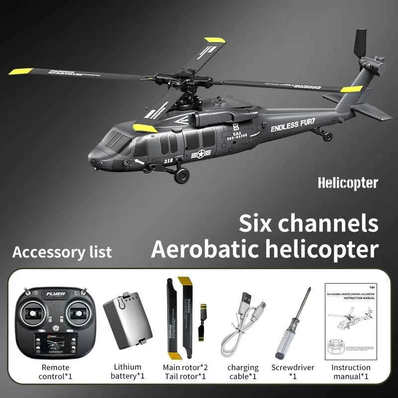 JJRC U9901 RC Helicopter 6CH Brushless Inverted Flight Stunt Remote-Control Helicopter with 6axis Gyro Airplane Model Toy Gift