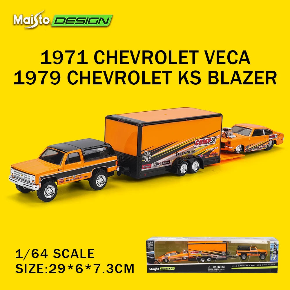 Maisto 1:64 1993 Chevrolet 454 SS PICK UP Transport Casting Manufacturing Trailer Model Simulation Model Alloy Car Collection