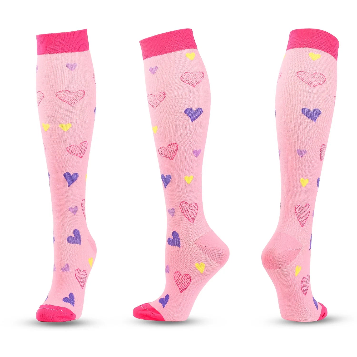 5 Pairs Random Athletic Compression Socks for Men and Women - Hiking, Basketball, Football, Rugby