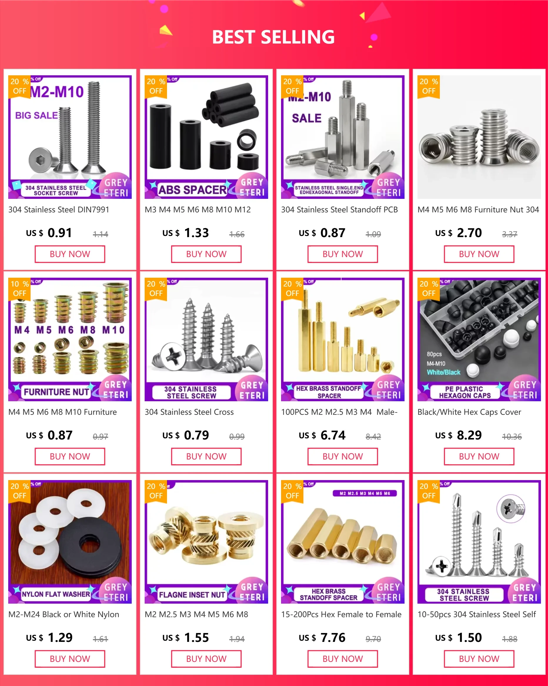 304 Stainless Steel DIN7991 Countersunk Head Hex Socket Screws Bolt Allen Thread Machine Metal Screws M2 M2.5 M3 M4 M5 M6 M8 M10