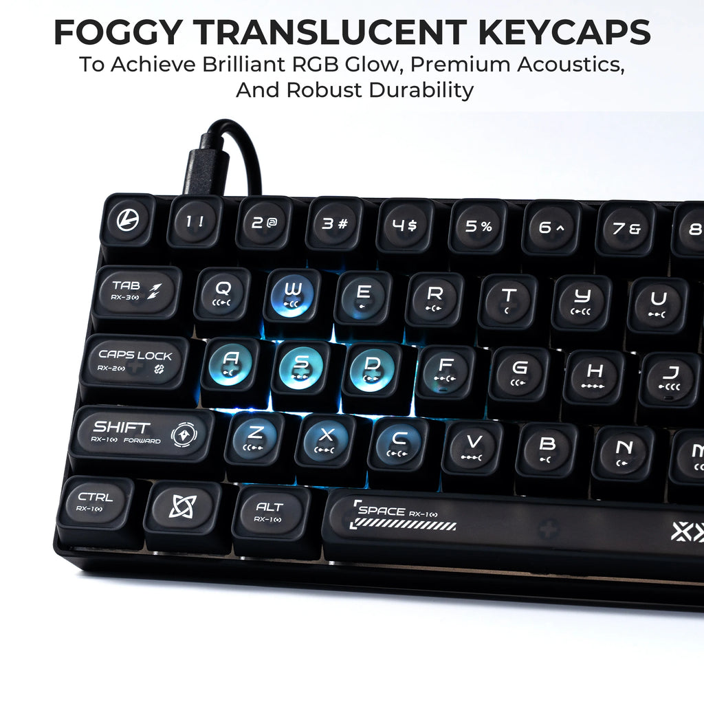 XVX White Shine Through Cats eye MAX Profile Dye-Sub PBT Keycap Set 136-Key