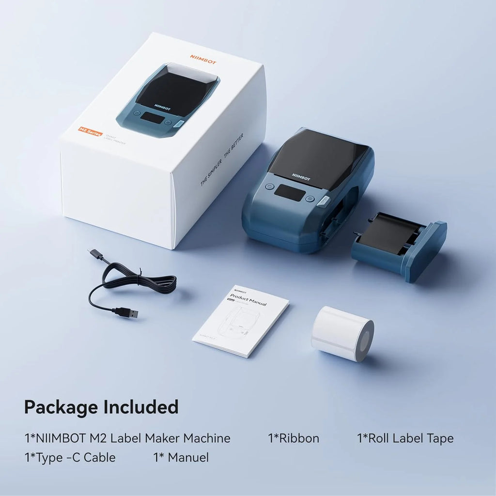 300DPI NIIMBOT M2 Portable Thermal Transfer Label Printer Bluetooth Multi-function Sticker Maker Machine for Office Clothes Tag