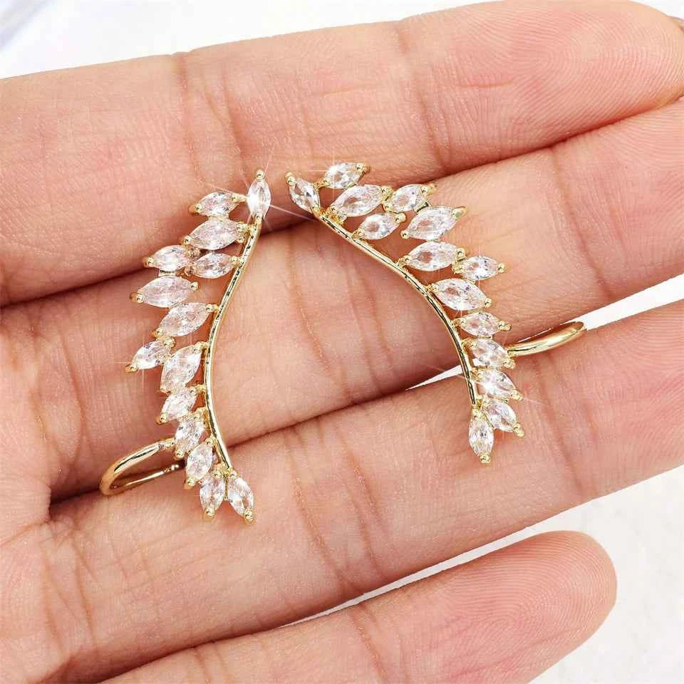 Yupsk Sparkling Cubic Zirconia Stud Earrings Gorgeous Female Wedding Party Fashion Ear Piercing Accessories for Women