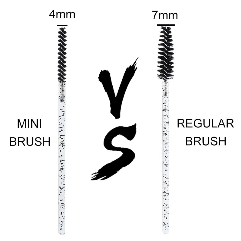 Clearance_50pcs Disposable Skinny Mascara Wands Mini Crystal Eyelash Brushes Micro Brush Lash Extension Supplies Mini Lash Brush