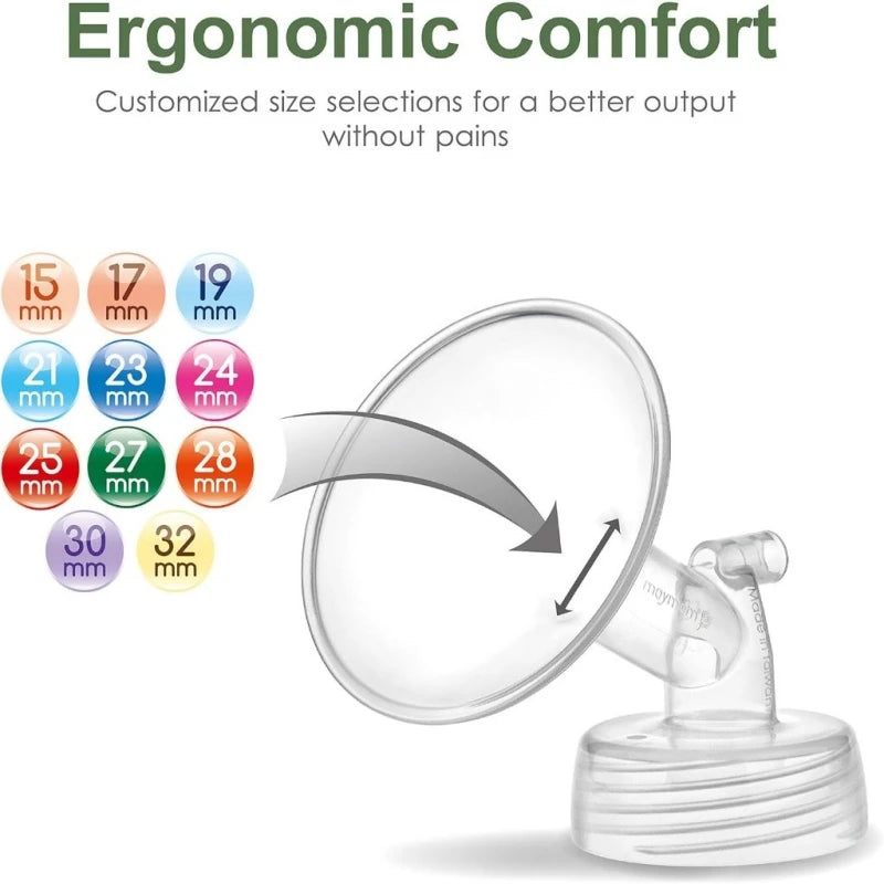 2 Flange and 2 Duckbill Valve Compatible with Spectra S1 S2 9 Plus Pump, Replacement Breast Pump Accessories