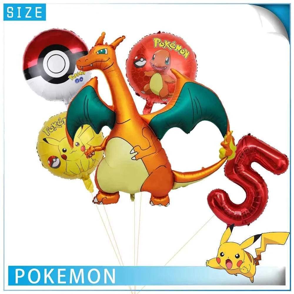 Pokemons Party Birthday Decoration Happy Pikachu Theme Tableware Cups Plates Balloons Banner Supplies Kids Favors Baby Shower