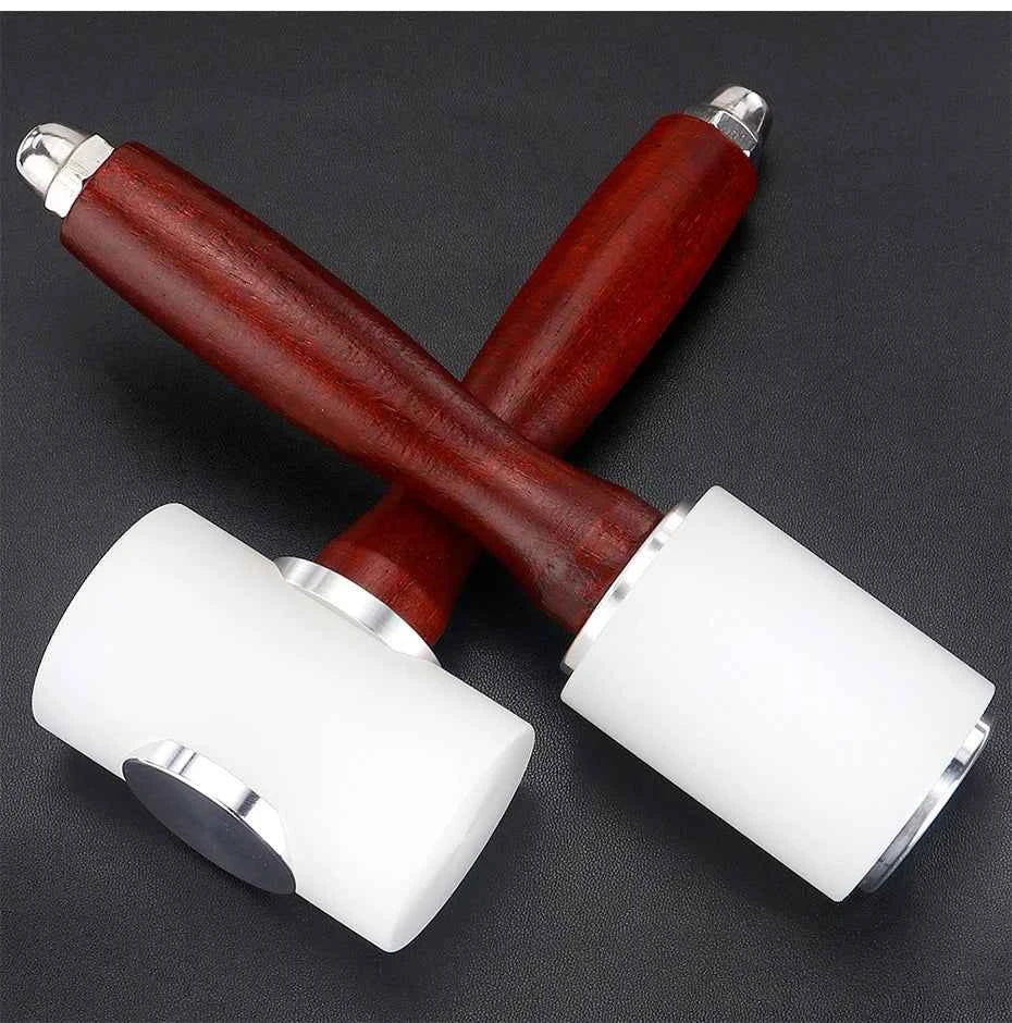 Leather DIY Carving Hammer Leathercraft Mallet Leather Work Sew Cowhide Rawhide Mallet Rubber Mallet for Flooring, Woodworking