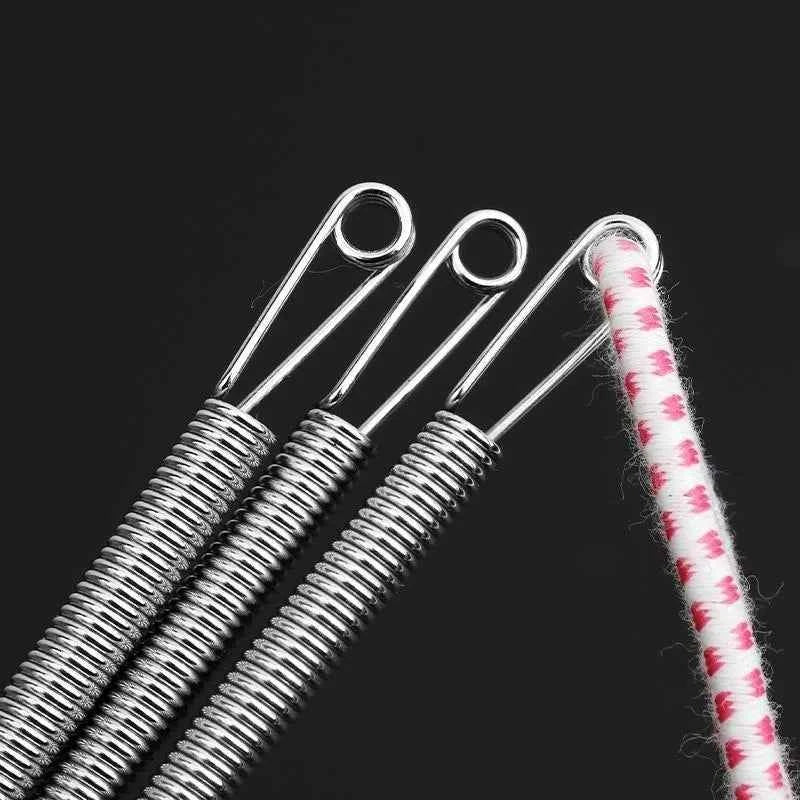 1/30Pcs Stainless Steel Rope Threading Tool Bendable Spring Drawstring Threader Clip Drawstring Thread DIY Sewing Accessories