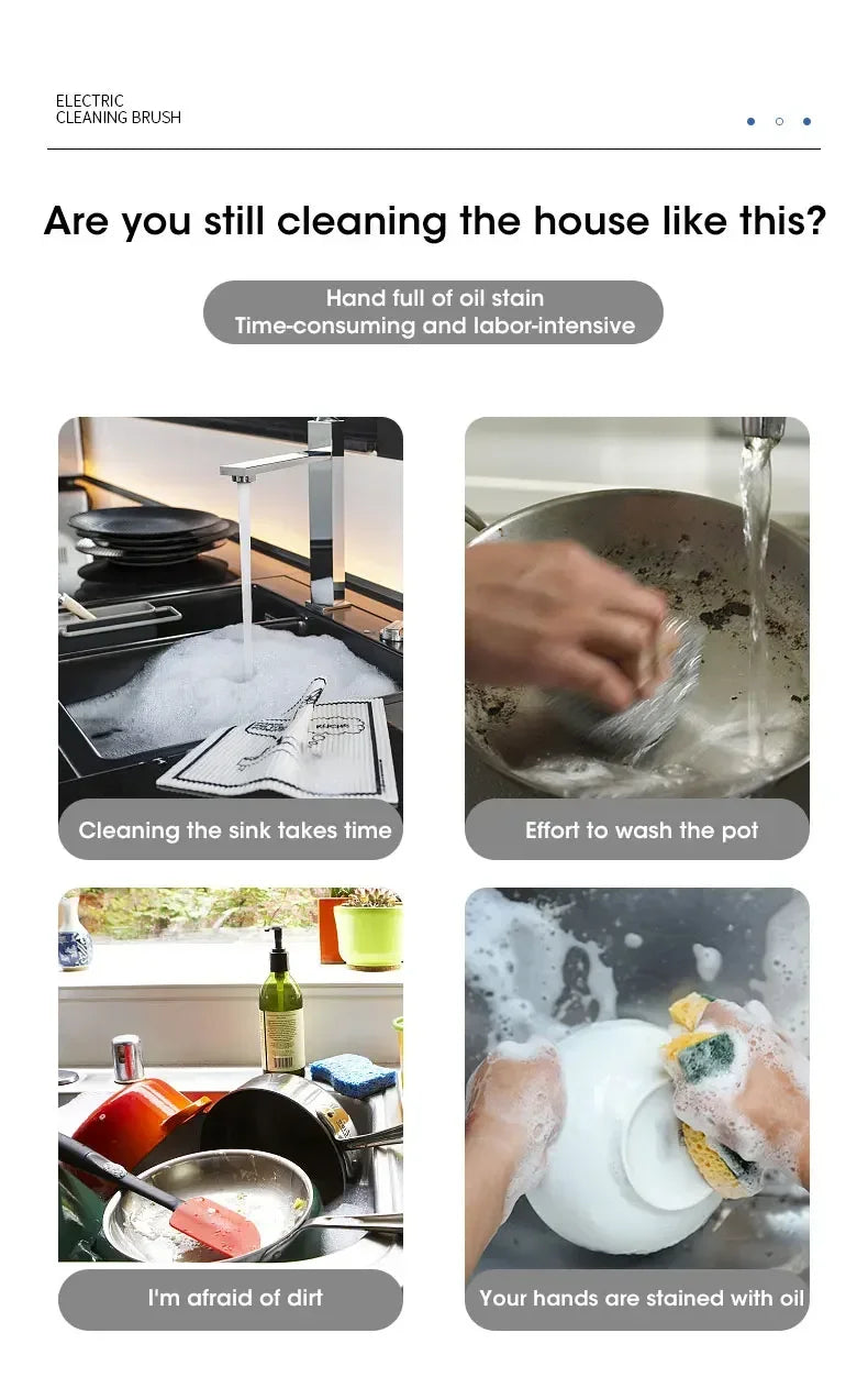 New Cordless Spin Scrubber Electric Rechargeable 5 in 1 Brush Heads for Bathroom Kitchen Tile Grout Shower Car Deep Clean
