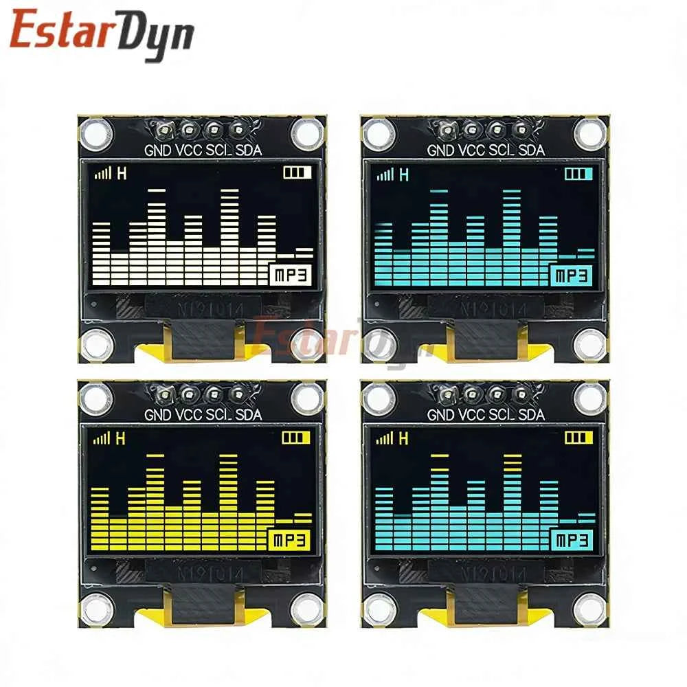 0.96 Inch OLED Display Module I2C IIC Serial White Screen 128x64 SSD1306 Driver Board Compatible with Arduino ESP32 STM32