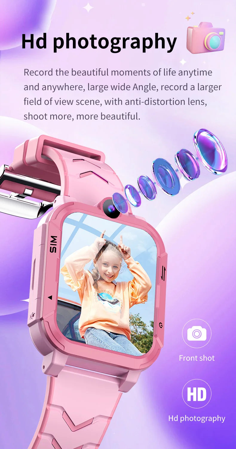 4G Kids Smart Watch 1+8GB GPS WiFi Tracker Location Video Call SOS Call Back Monitor Phone Watch Smartwatch Boys Girl Gifts