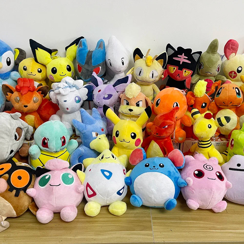 Pikachu Peluche Shiny Charizard XY Stuffed Plush Toy Eevee Garchomp Chikorita Sudowoodo Sprigatito Peluche,Birthday Kids Gifts