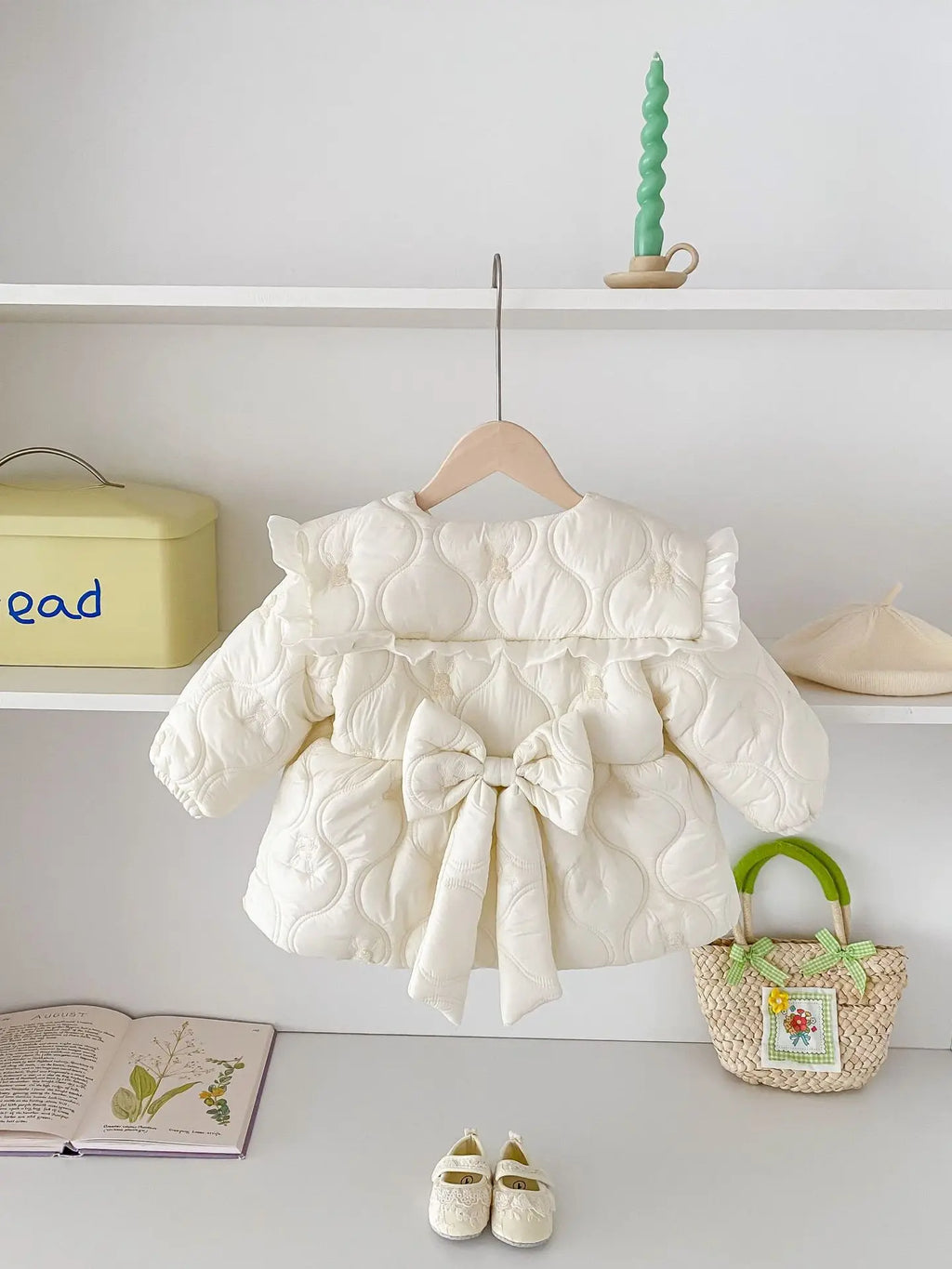 Stock Clearance 90cm 7935 Baby Girls Cotton-padded Jacket Coat Winter New Plus Velvet Baby Girl's Coat Fashion Warm Outerwear