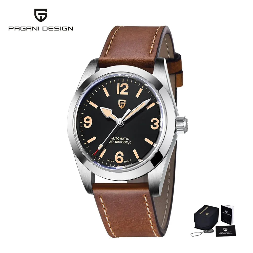 PAGANI DESIGN 2026 New 36MM Men Automatic Mechanical Watches NH35 Sapphire Stainless Steel AR Coating 20Bar Clock Watch for Men