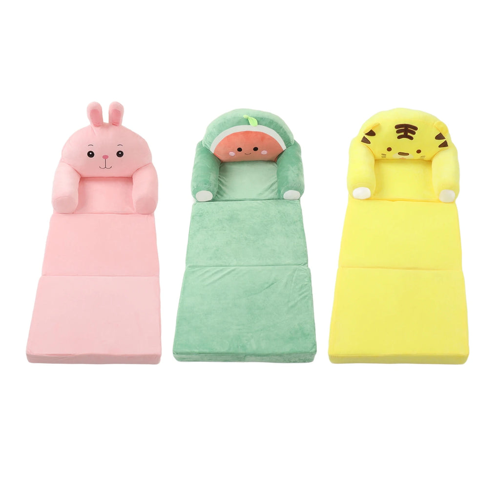 Cartoon Foldable Kids Sofa Kids Foldable Sofa Bed Humanize Washable Wide Armrest Comfortable for Living Room Children Foldable