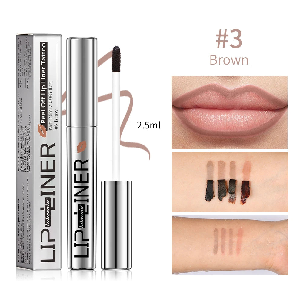 3 Color Peel Off Lip Liner Tattoo Stain – Waterproof & Long-Wear