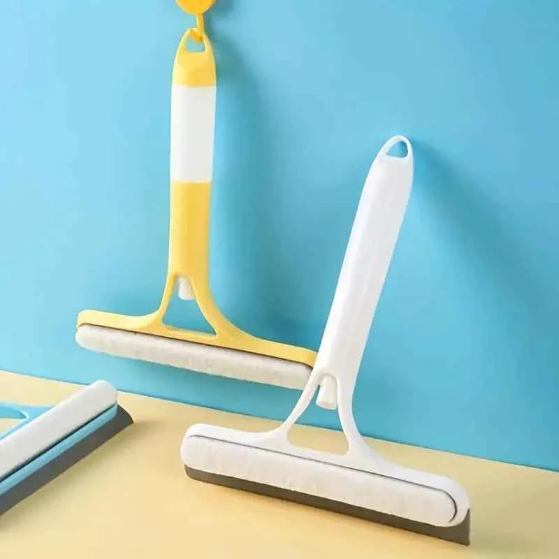 3-in-1 Glass Cleaning Squeegee With Built-In Spray Bottle