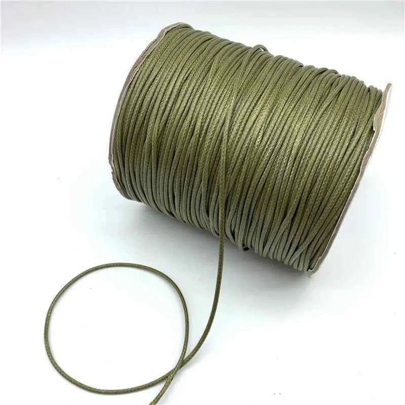 0.5mm 0.8mm 1mm 1.5mm 2mm Black Waxed Cotton Cord Waxed Thread Cord String Strap Necklace Rope For Jewelry Making