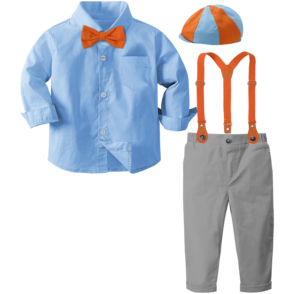 Toddler Boy Outfits Baby Halloween Birthday Suits Kids Clothes Suspender Dress Gentleman Photography Infant Party Gift Set