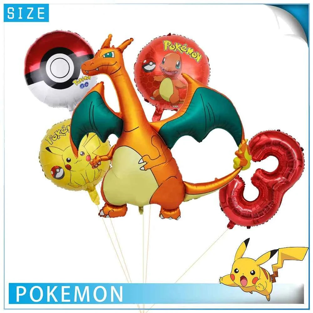 Pokemons Party Birthday Decoration Happy Pikachu Theme Tableware Cups Plates Balloons Banner Supplies Kids Favors Baby Shower